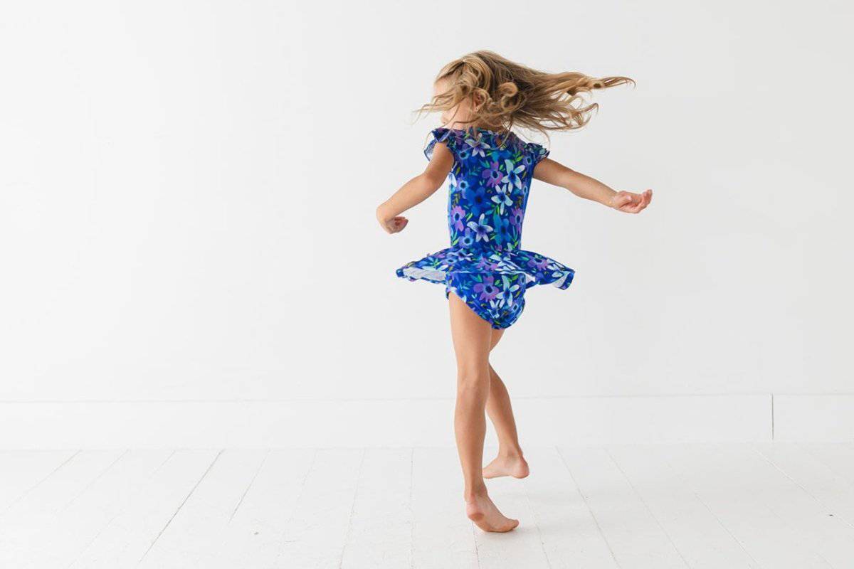 Violets Are Blue Twirl Bodysuit Dress - Image 4
